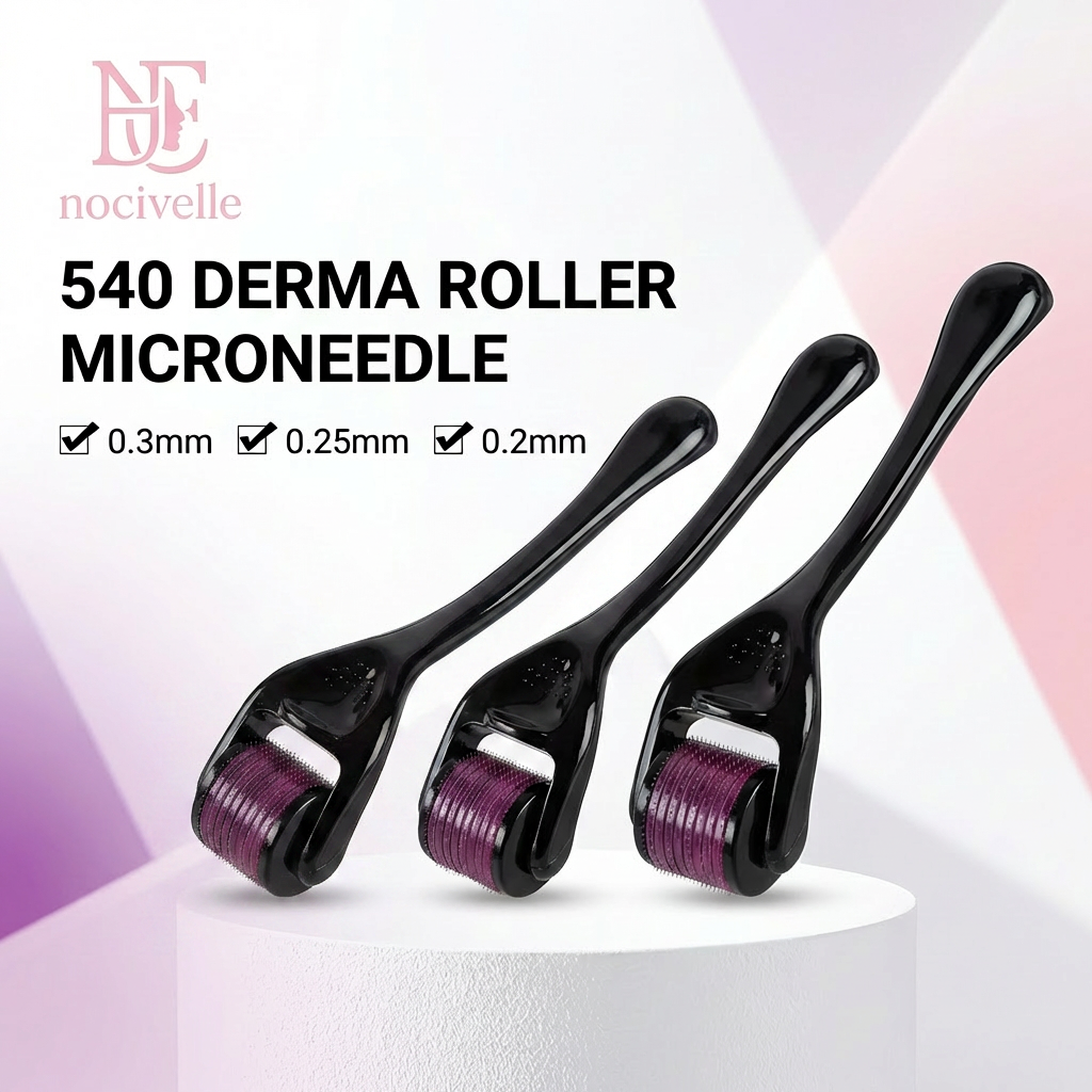 Microneedling Derma Roller — Professional Titanium Needle Facial Skin Treatment