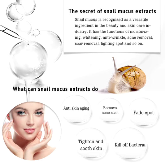 Snail Caviar Hyaluronic Acid Facial Serum — Deep Hydration & Brightening Essence