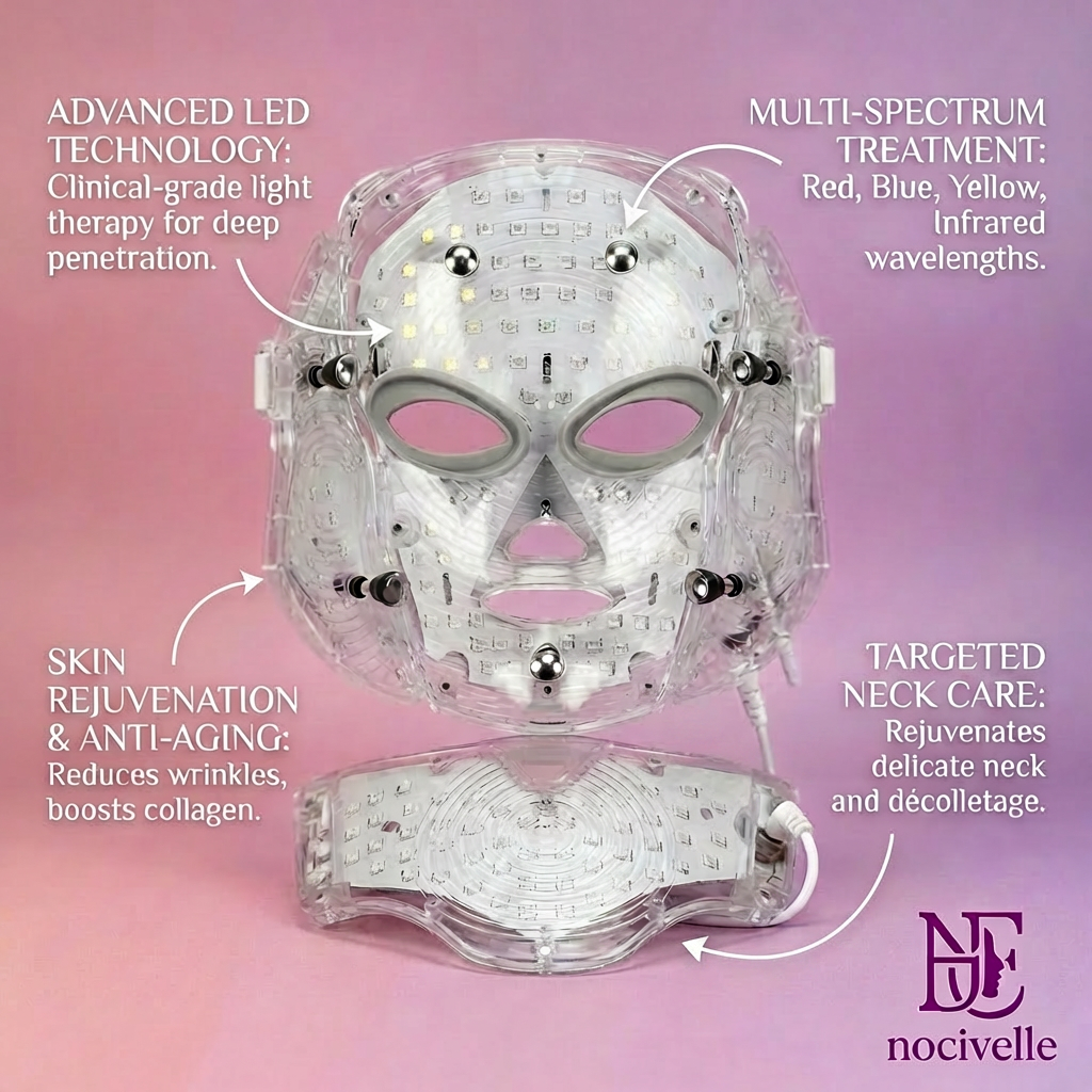 Pro LED Face & Neck Therapy Mask — 7-Color Light Treatment