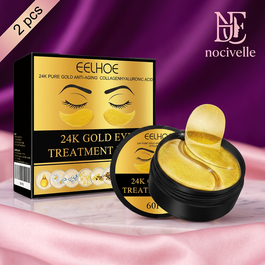 24K Gold Collagen Under Eye Patches — Dark Circles & Anti Aging Treatment