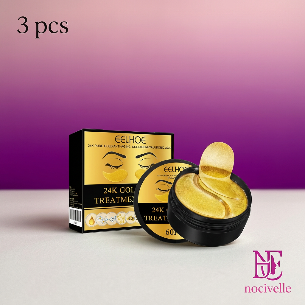 24K Gold Collagen Under Eye Patches — Dark Circles & Anti Aging Treatment