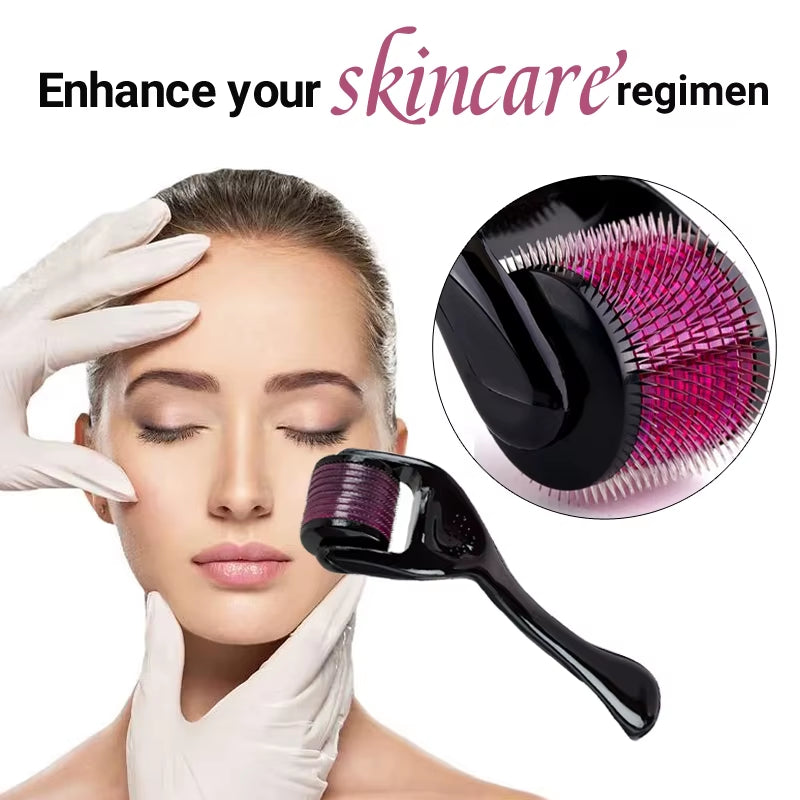 Micro Needling 540 Roller Derma Roller Professional Titanium Dermaroller 0.2/0.25/0.3Mm Hair Regrowth Beard Growth Treatment